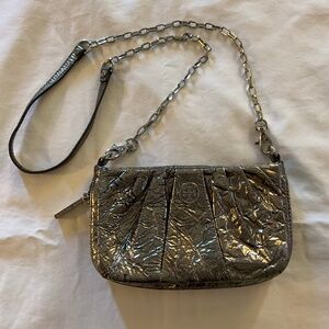 Tory Burch Metallic Leather Evening Bag